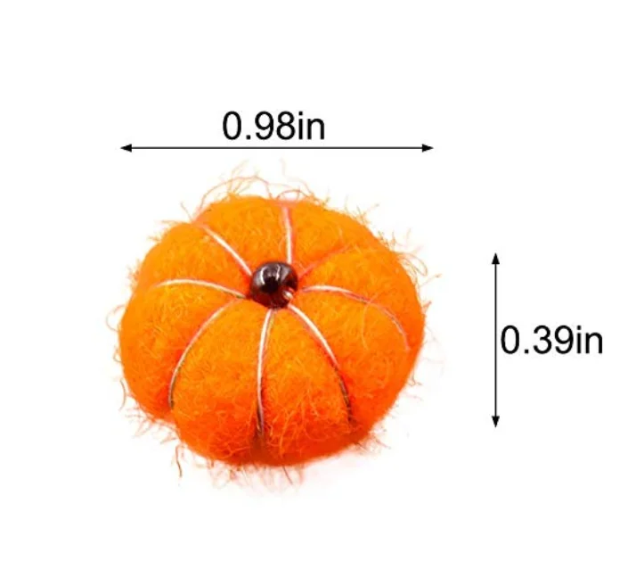 Fall Pumpkin Garland- Wool Felt Pom Poms