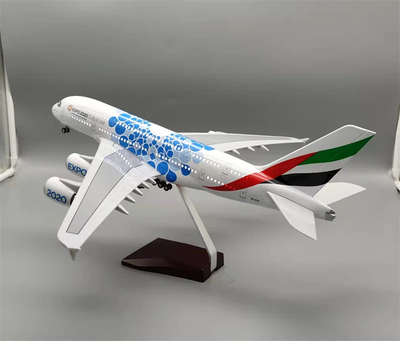 Large Scale 1:160 46cm Airbus A380 EXPO 2020 DUBAI UAE Model