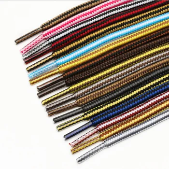 Can custom fashion high quality shoe lace 4mm wide 0.8-1.8m length work boots shoe lace Outdoor shoelaces