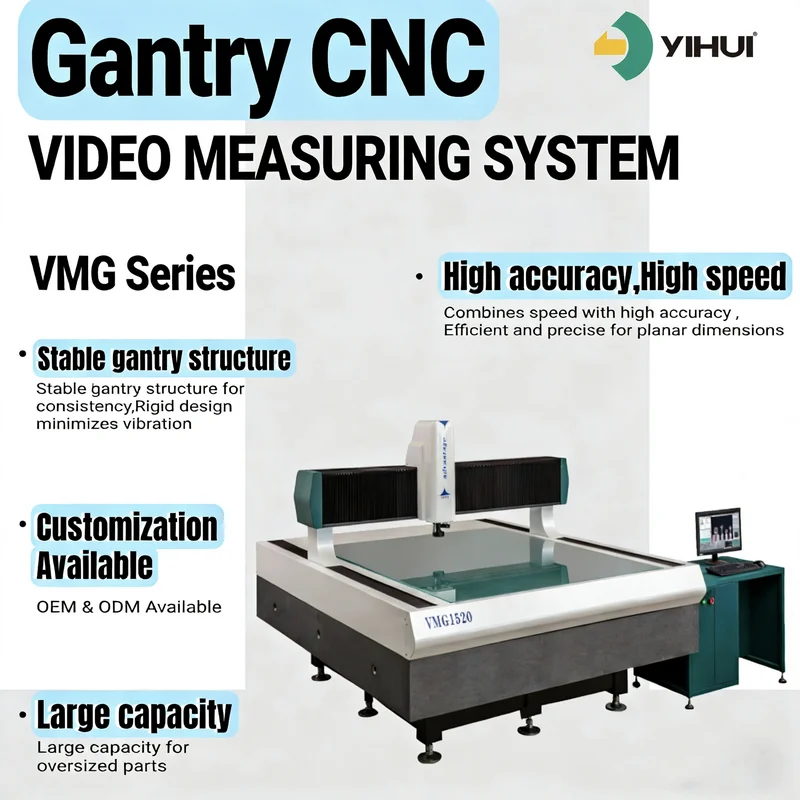 Large Stroke Gantry Cnc Optical Video Measuring Machine VMG Series manufacture