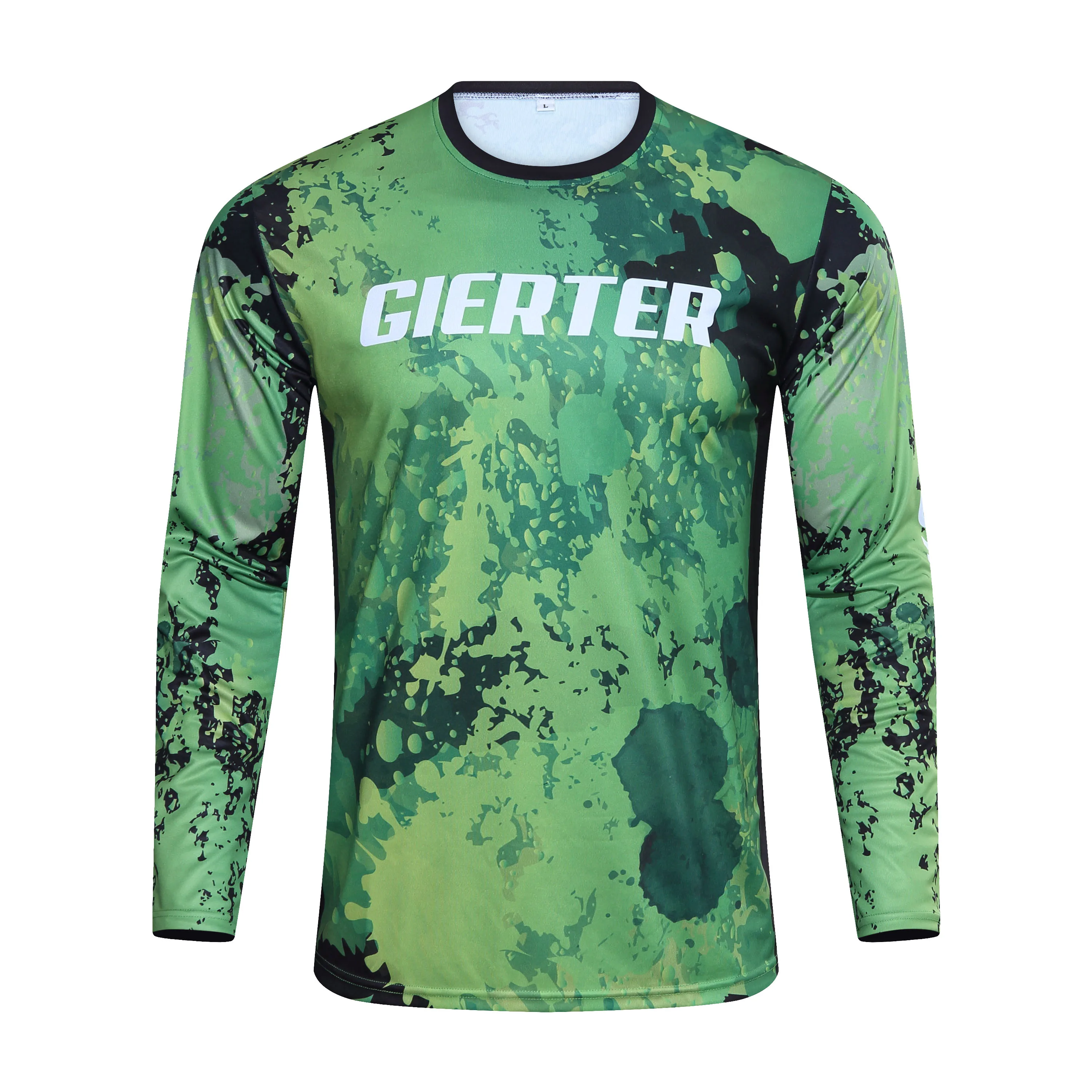 Men's Sublimation Polyester Spandex Upf 50 Custom Logo Fishing Shirts