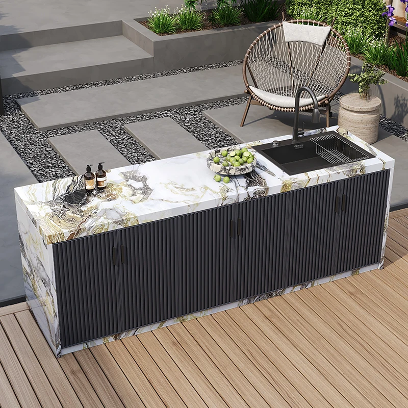 product custom outdoor utility sink washbasin operation counter courtyard washbasin with waterproof storage cabinet-8