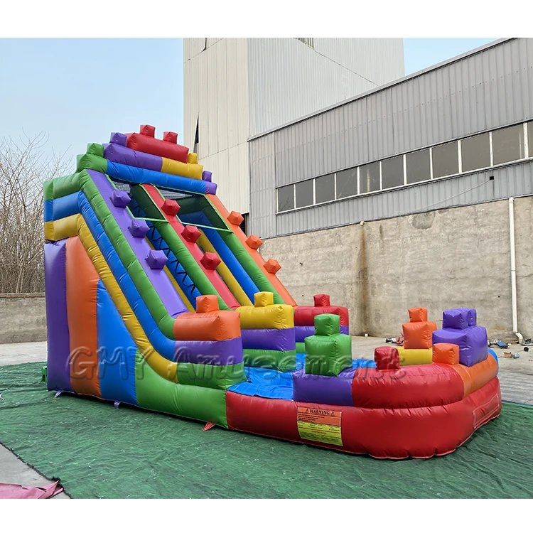 Cheap inflatable bounce house jumping castle with slide for kids