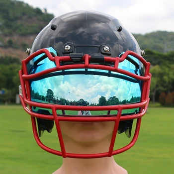 Sales Today Clearance Clear Anti-fog Football Helmet Visor Transparent  Rugby Eye Shield Visors with Clips