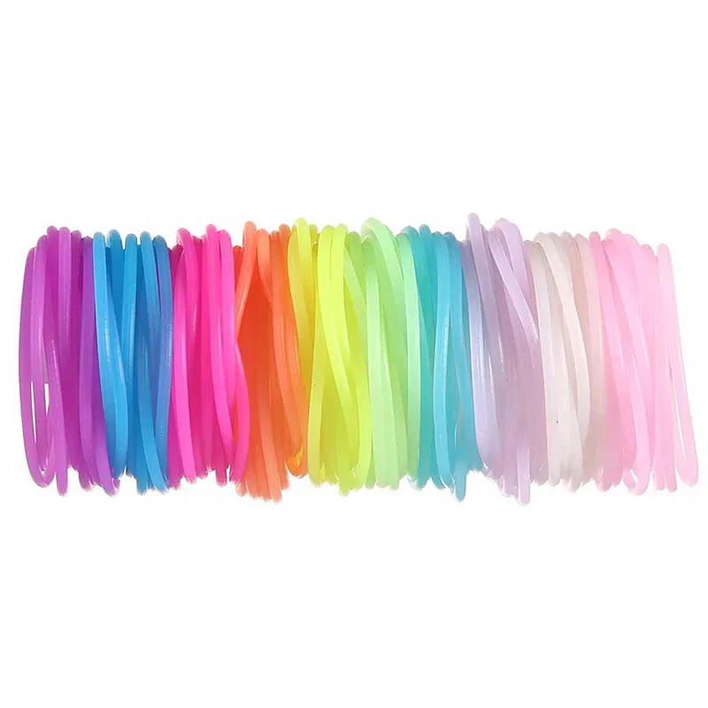 72 Bracelets Gelée Années 80 - Silicone Lumineux - Pour Fêtes, Concerts Et Déguisements Rétro