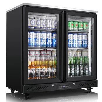 Rebirth 34-Bottle Compressor Wine Cooler Refrigerator Large Freestanding Stainless Steel with Digital Temperature Control
