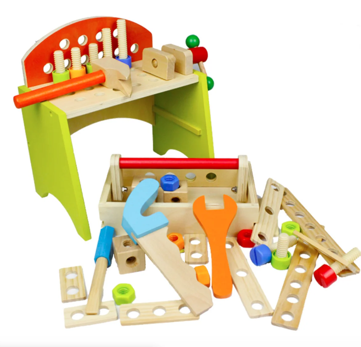 wholesale kids educational toys wooden tool set fo