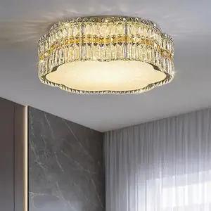 Modern Luxury LED Ceiling Lights Stainless Steel Crystal Guangdong Zhongshan Inspired Fashion Bedroom Dining Room Living Room