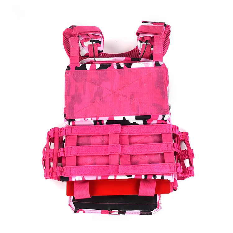 Fitness Training Plate Carrier Pink Vest Home Workout Gym Weight