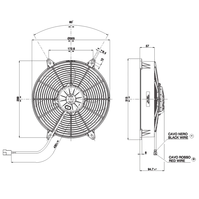 Spal Air Conditioning Fan, 24V, VA59-BP70/LL-68A-88S - detail 2