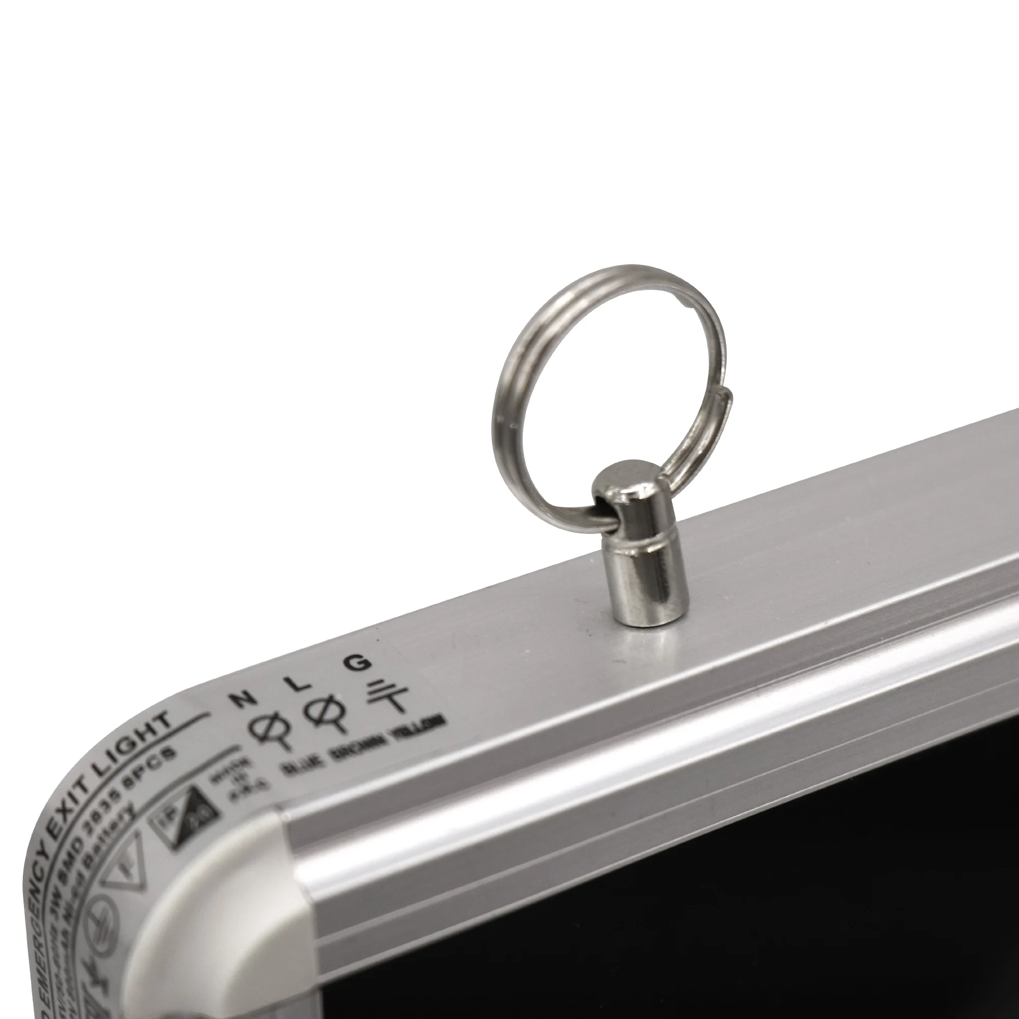 Custom Symbol Emergency Exit Light 3W Energy-Saving Ni-Cd Battery Backup Glass & Aluminum Frame