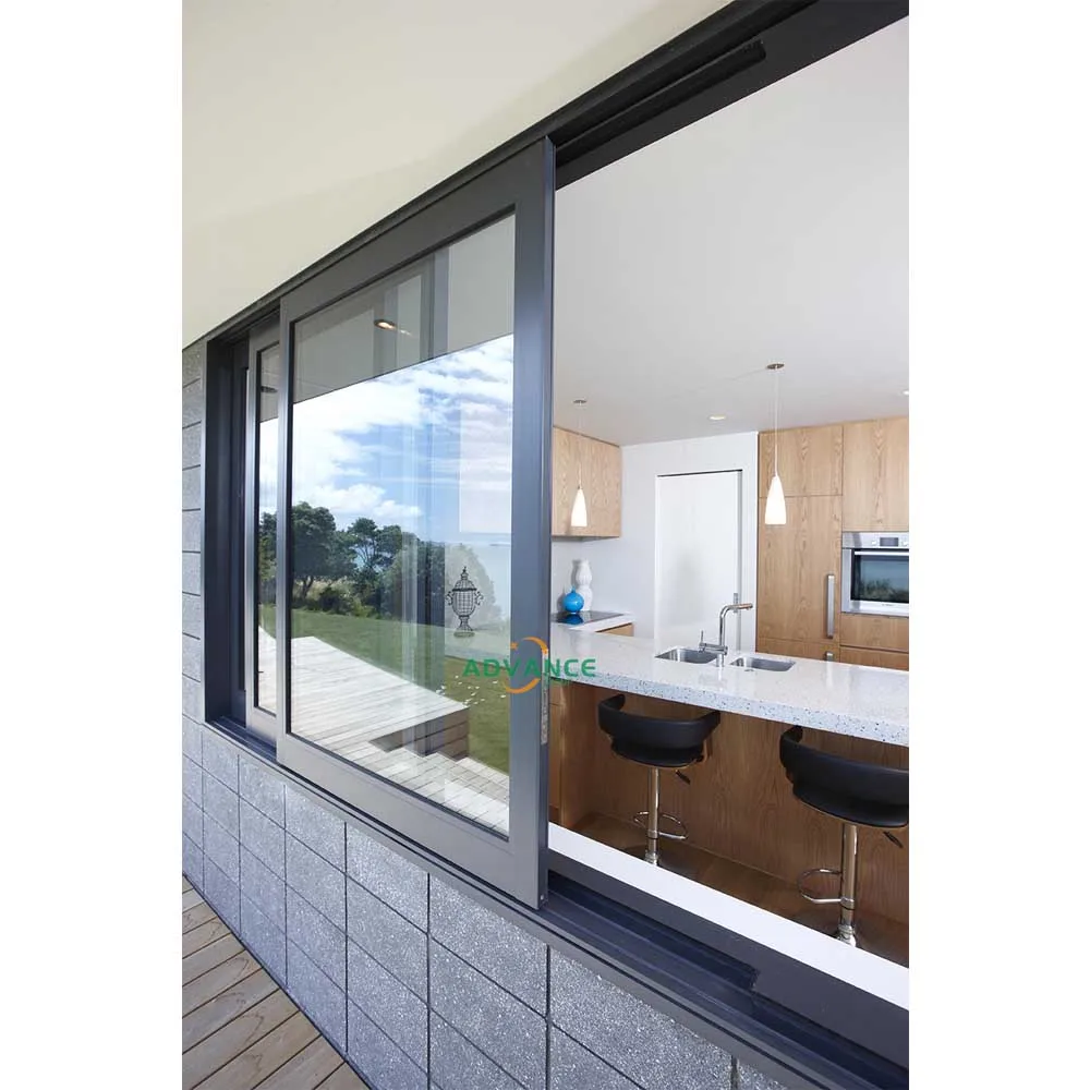 ADVANCE Glazed Manual Open Style Crank Window Double Glass Aluminum Awning windows for the Kitchen