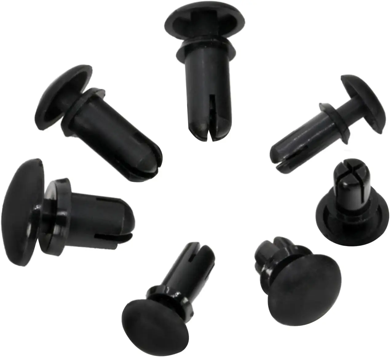 Free Sample Flat Plastic Snap Rivets Black Plastic Nylon Barbed Rivets Ratchet Black Nylon Push Rivets