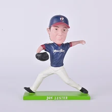 custom make 3d plastic baseball figure toys, OEM design famous baseball player figur
