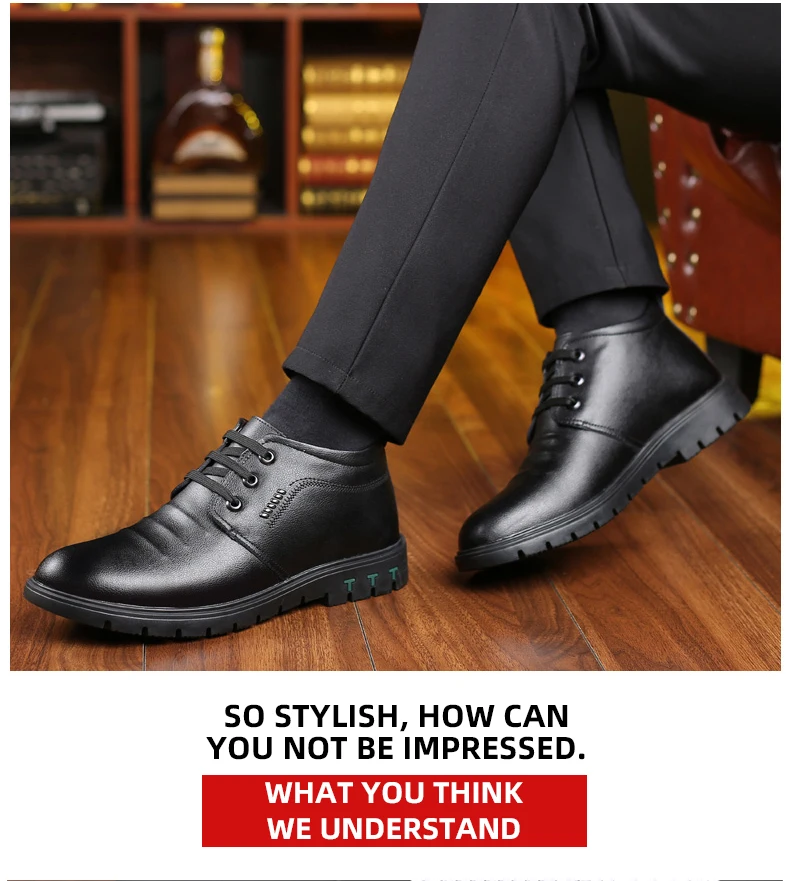 Ankle Faux Fur Winter Men Boots New Fashion Design Men Winter Boot Warm