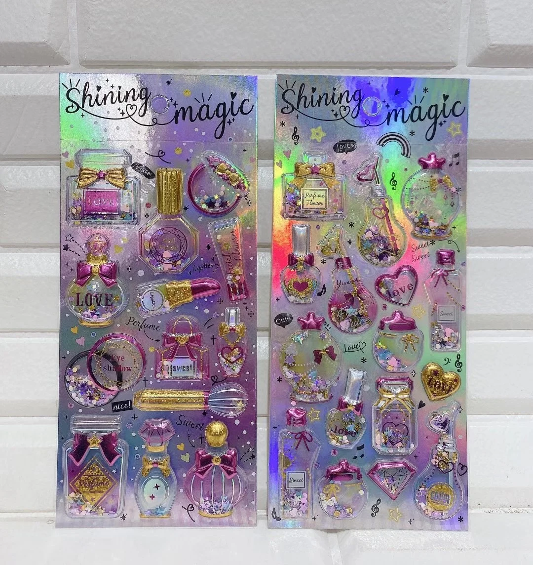 Children 3d Custom Pop up Decorative Shake Stickers Puffy Stickers 3d Foam Custom Decoration Stickers