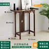 Walnut-colored single-layer altar table with drawers, 80cm long
