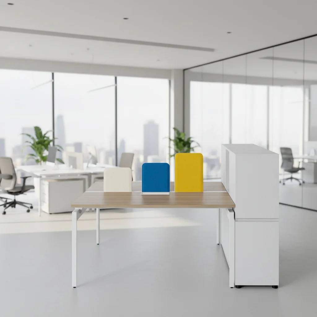 Small Team Work Desk Steel Frame Cable Management Ergonomic Design Modern Business Setup Office Desk Workstations 6