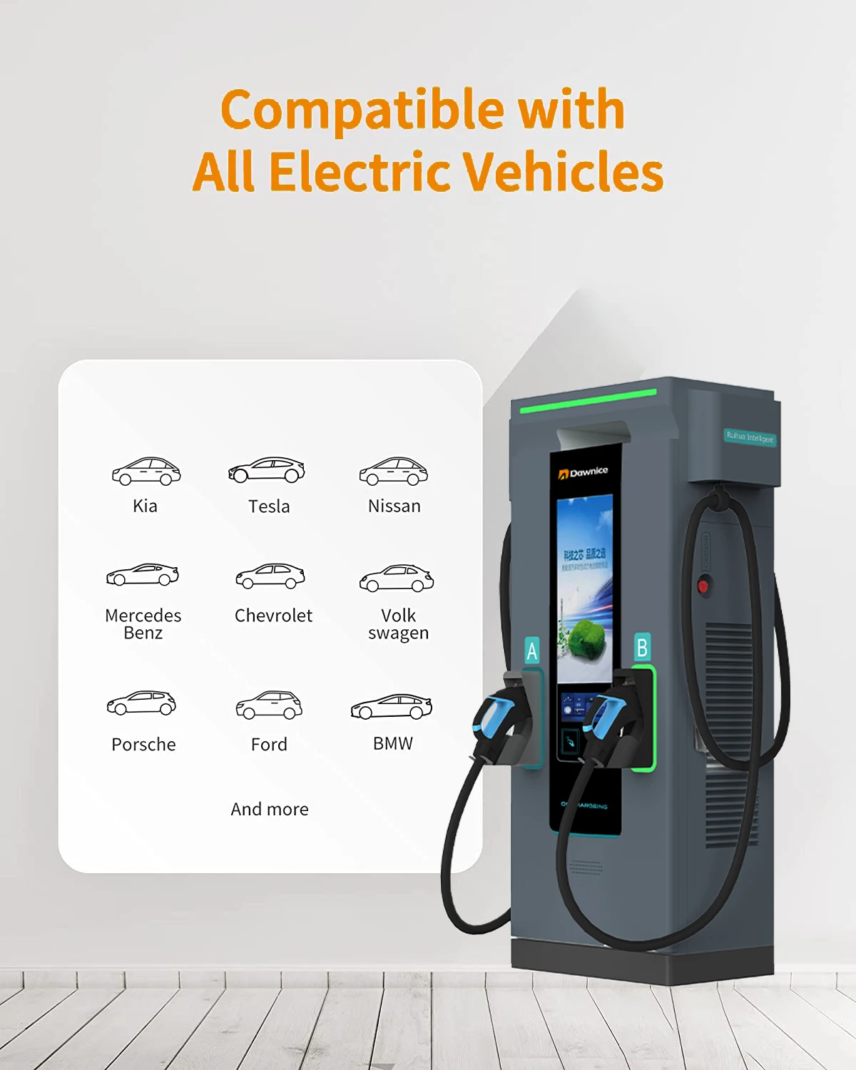 Electric Level 3 Dc Charger Truck Public Ev Fast 240kw 250kw 300kw 360kw 400kw Charging Station 350kw with Advertising Screen