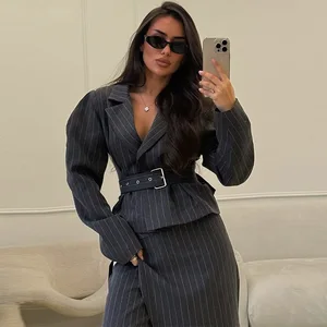 Spring/Summer 2026 New European American Cross-border Foreign Trade Women's Elegant Commuter Bow Striped Daily Wear Full Length