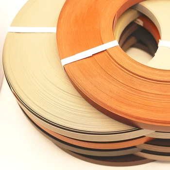 Many colors Wood Grain Strip Tape Mdf Trim Plywood Pvc Edge Banding For Home Furniture Edge