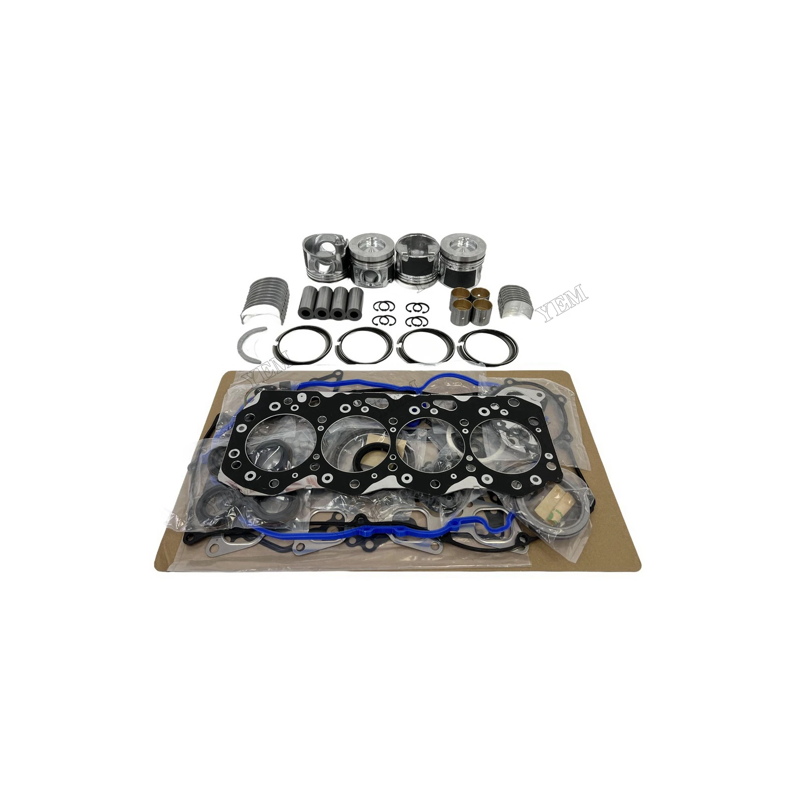 For Isuzu 4JJ1 Repair Kit With Head Gasket Set Cylinder Bearings Piston Rings Engine Repair Kit