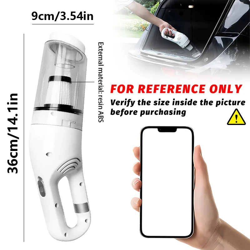 3-in1 Lightweight Cordless Car Vacuum Cleaner Powerful Vacuum Cleaner Rechargeable Portable Vacuum Cleaner