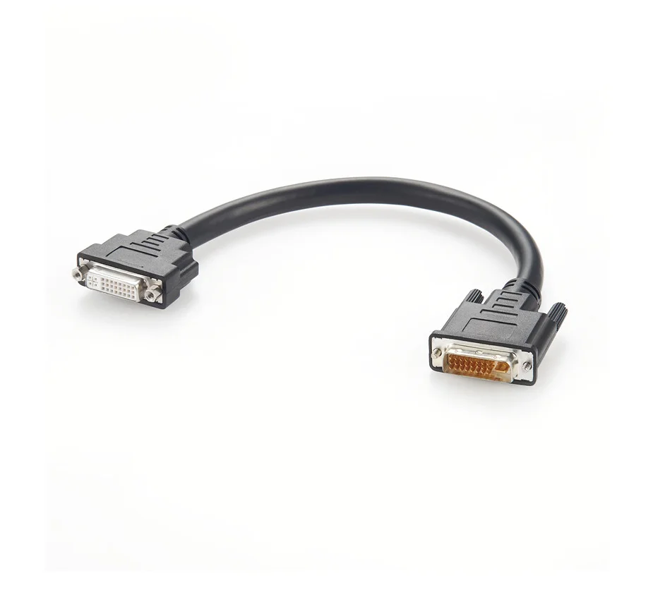 DVI-I Dual Link Panel-Mount Extension Cable