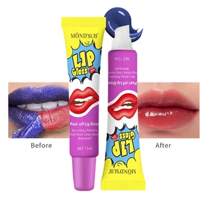 Custom Organic Makeup Waterproof Lip Stain Peel Off Tint Long Lasting Tear Off Lip Gloss Plumper Private Label Matte Lipstick