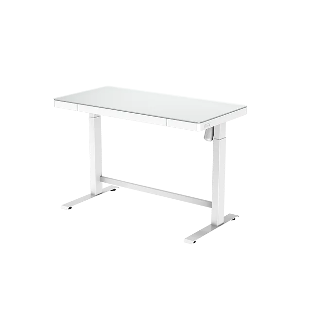 Jiecang Tempered Glass Top Electric Height Adjustable Pc Sit Stand Desk