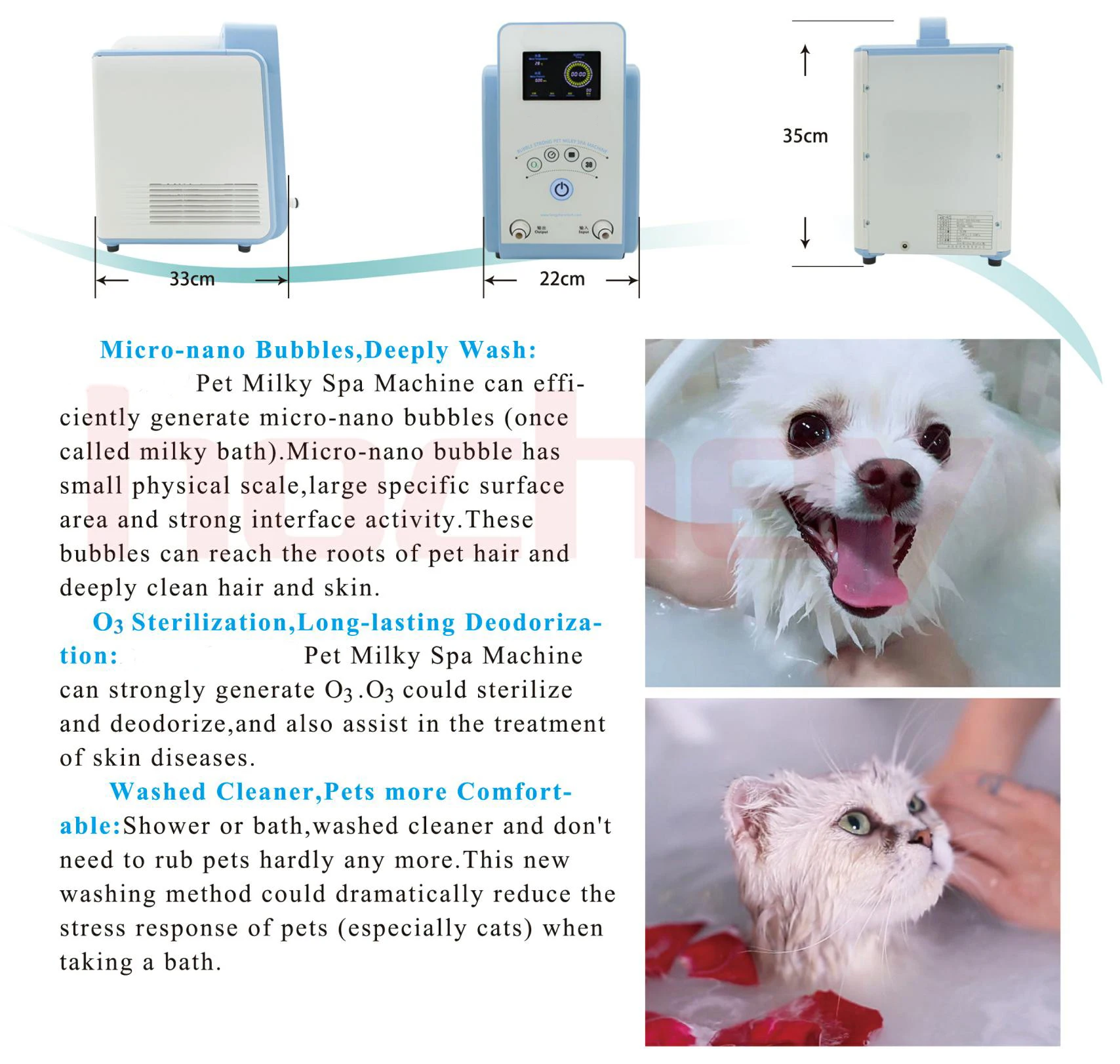 Mt Medical Dog Grooming Wash Machine Pet Milky Spa Machine With Micro