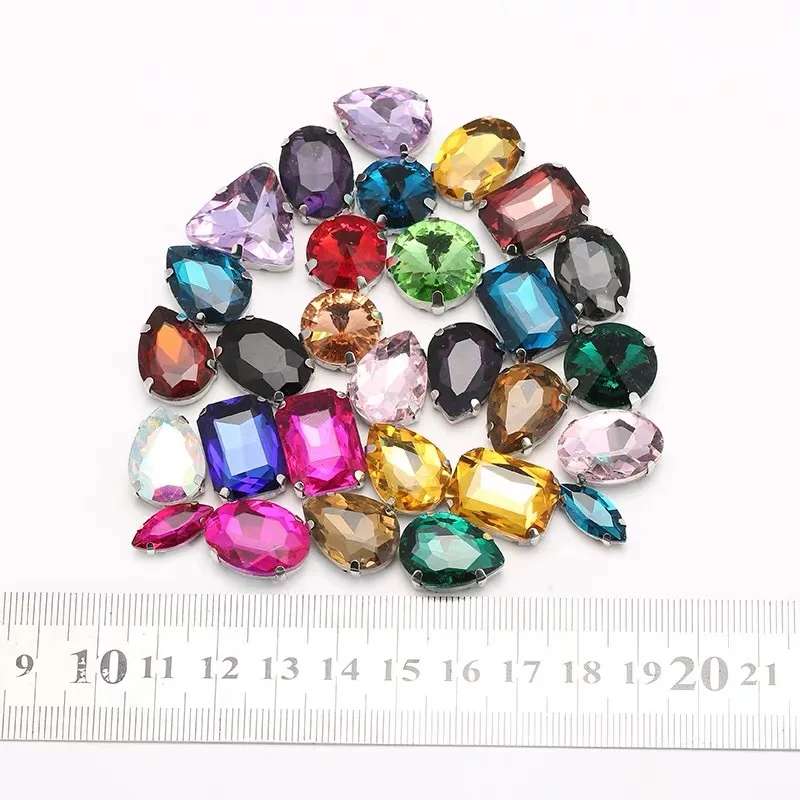 460 Pieces Sew on Rhinestones Glass Sewing Claw India