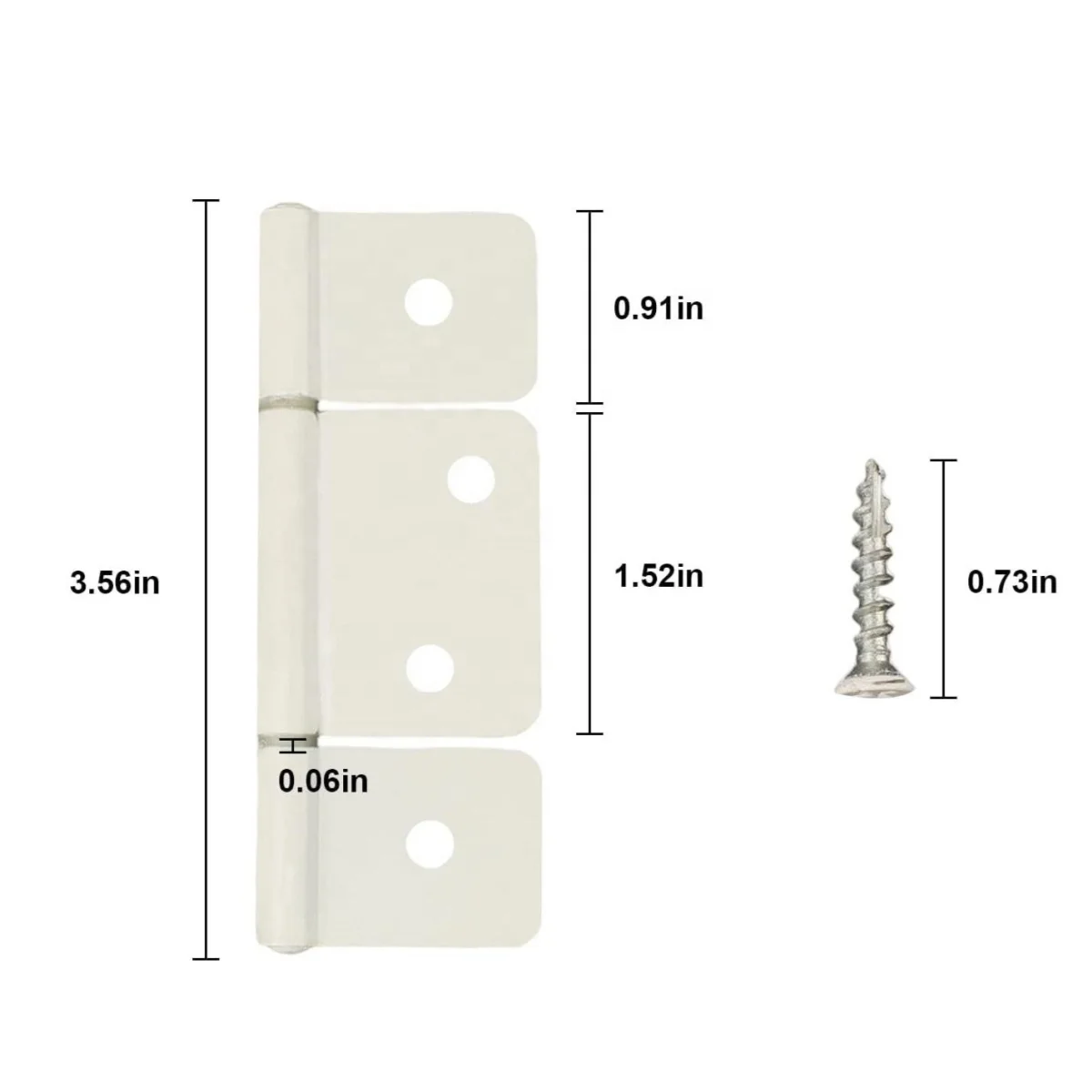 4 Pcs Per Set Door Hinges Replacement fits for Larson White Screen Door Hinges Center Extruded Aluminum Door flag Hinge details