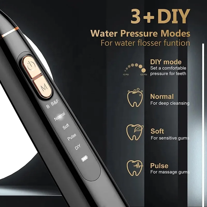 Ирригатор для полости рта с резервуаром для воды (электрическая зубная щетка и водный ирригатор Combo In One) Набор для чистки зубов