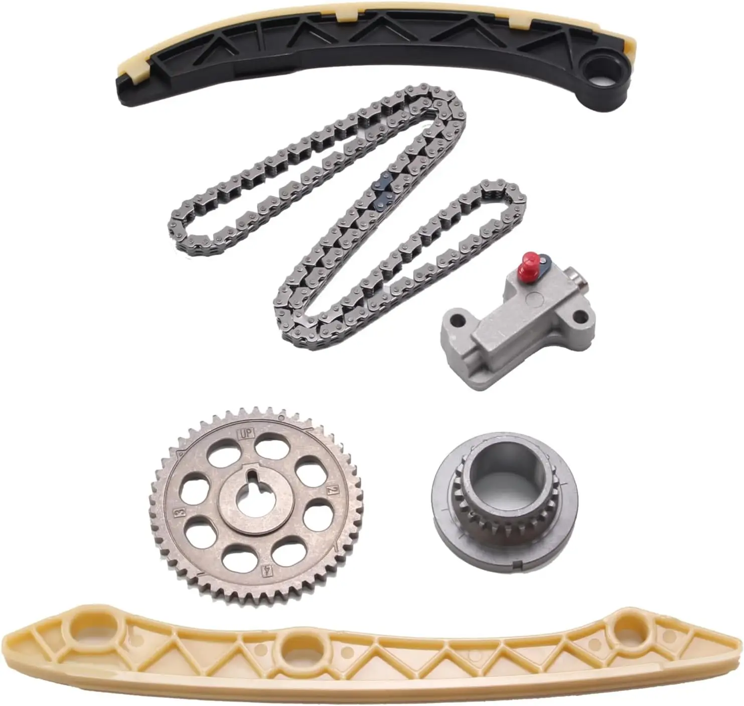 6pc/set Timing Chain Kit Guide Rail Tensioner Sprockets Engine For