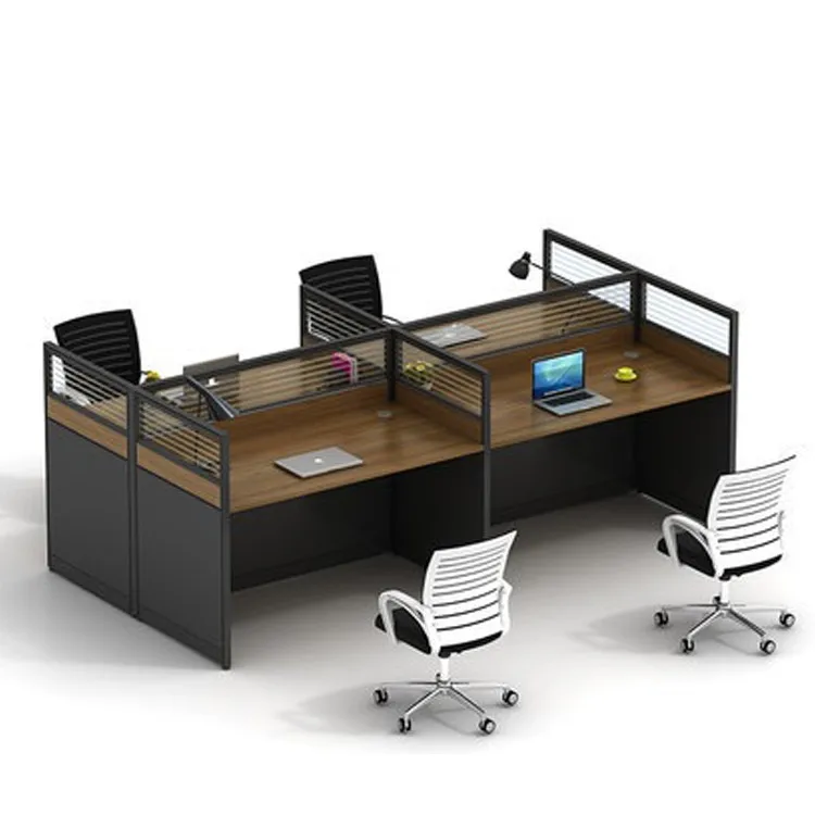 Independent Workstation Office Table Free Combination Can Add Glass Combined Modern Office Furniture Office Desks Wooden Panel