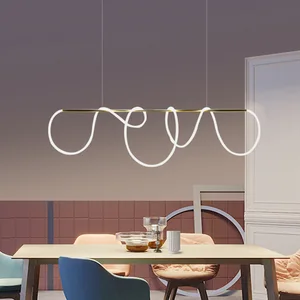 Nordic Creative Minimalist LED Ring Chandelier Simple Modern Design for Living Room Bedroom or Model Room Pendant Lights