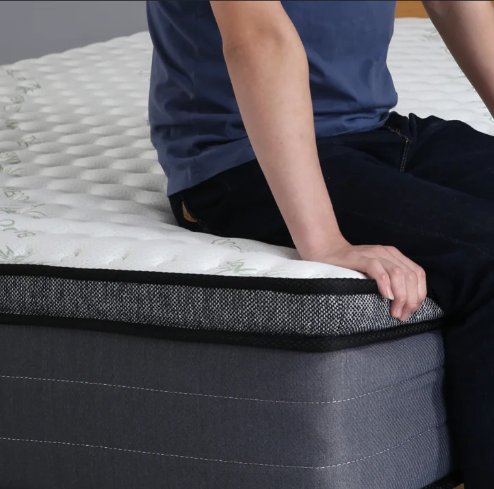 OEM /ODM  King Size  Pocket Coil Spring Mattress With CertiPUR-US Certified Gel Memory Foam Mattresses with bamboo fabric