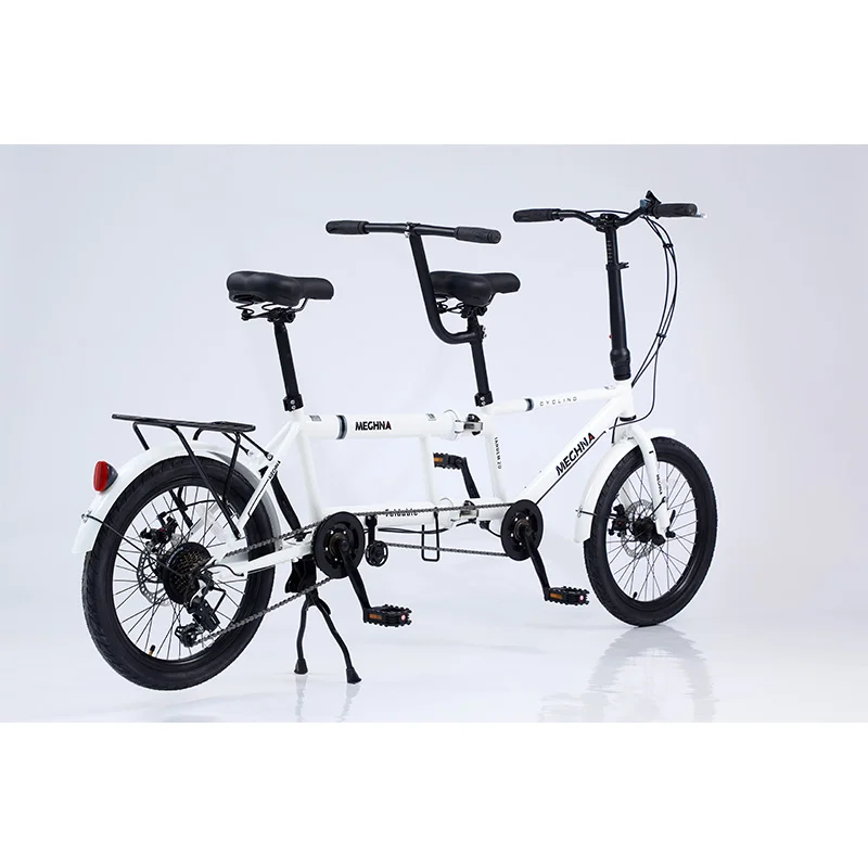 New Design 2 Persons Folded Tandem Bicycle 2 Seats Double Seats Folding 