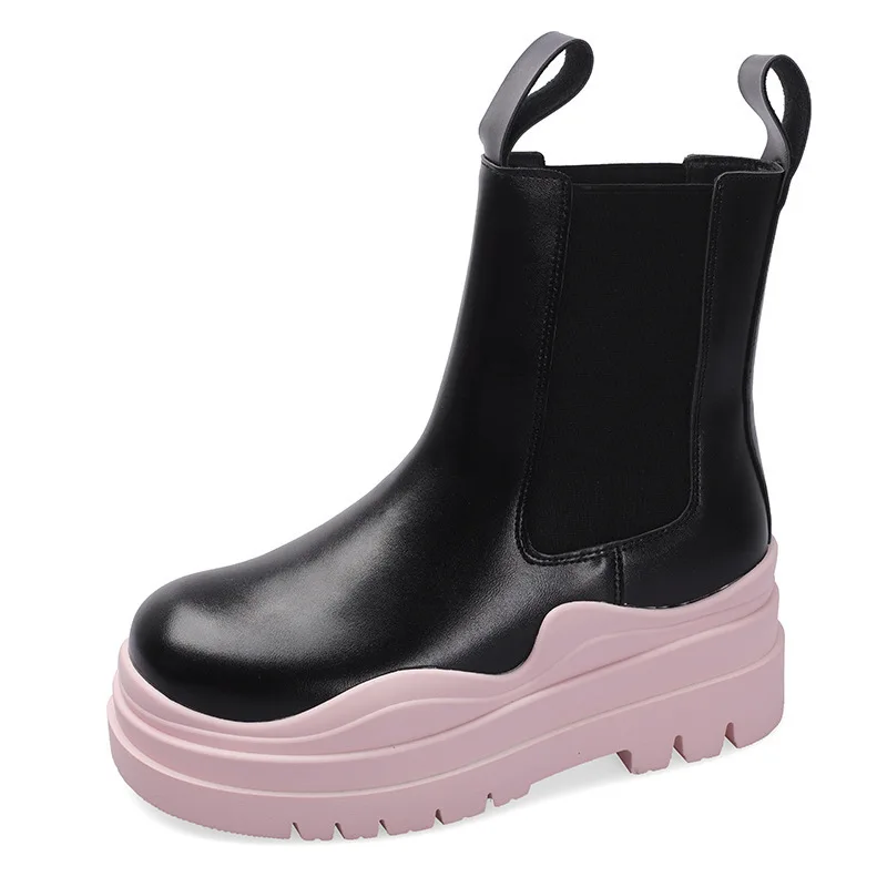 At give tilladelse Forvent det Mos Wholesale New Luxury Thick Sole Women Boots Ankle Platform Boots Chunky  Ladies Winter Shoes Fashion Female Chelsea Boots From m.alibaba.com