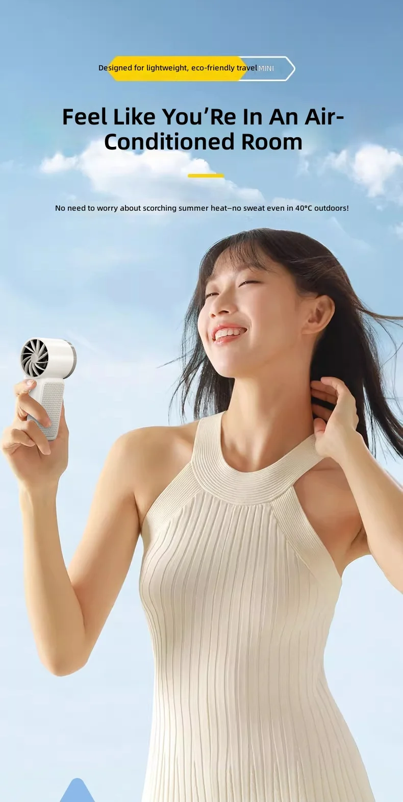 Mini Handheld Fan, USB, Portable, ABS, Plastic - detail 6