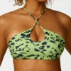 Reggiseno incrociato color lime.