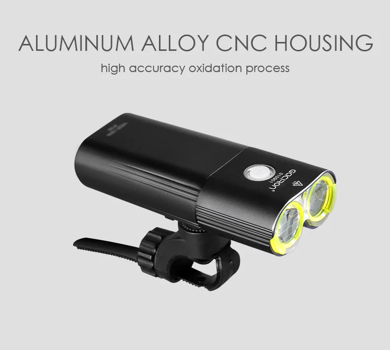 Gaciron V9DP-1800 High-Power Bike Front Light 1800 Lumen CREE LED Bicycle  Light for Road Mountain Cycling