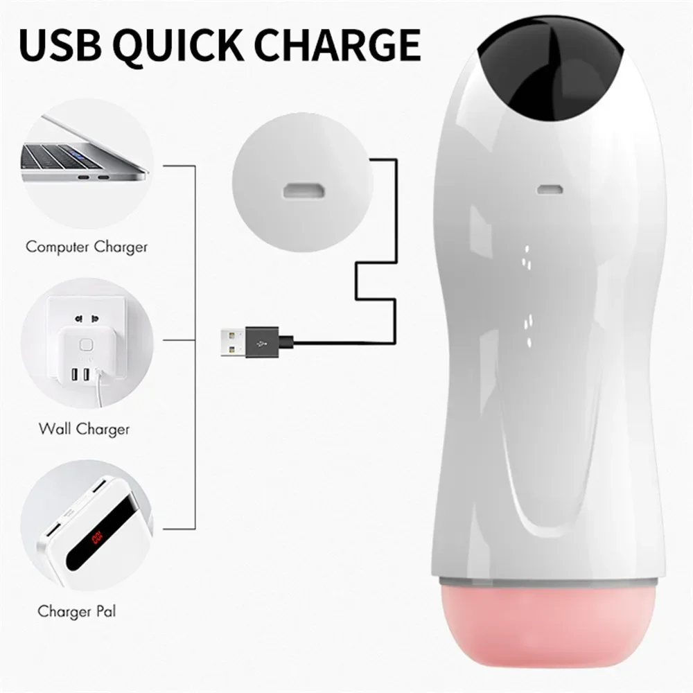 Safe Electric Delayed Ejaculation Training Real Vaginal Feel Seductive Voice Adult Sex Toy Automatic Masturbation Cup for Men
