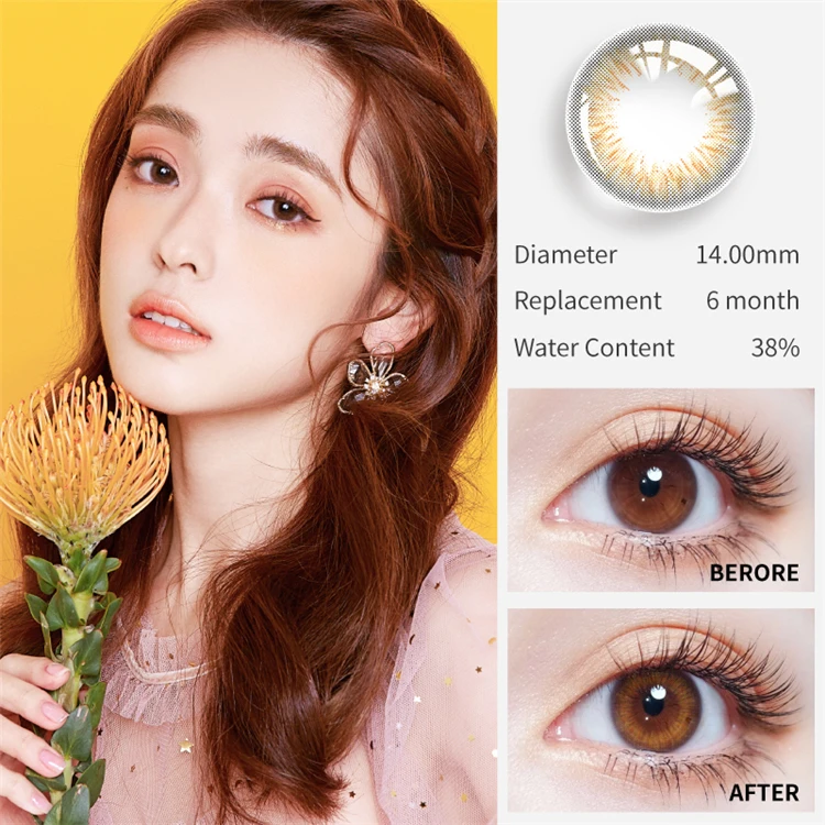 JB12 Blue Pink Color Lens Hot Selling Color Contact Lens Wholesale Price Monthly Contact New Arrival