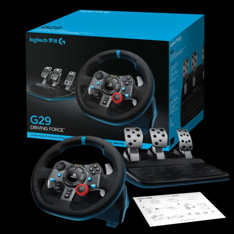Bundle Volante Logitech G29 Driving Force PS5/PS4/PS3/PC + Headset