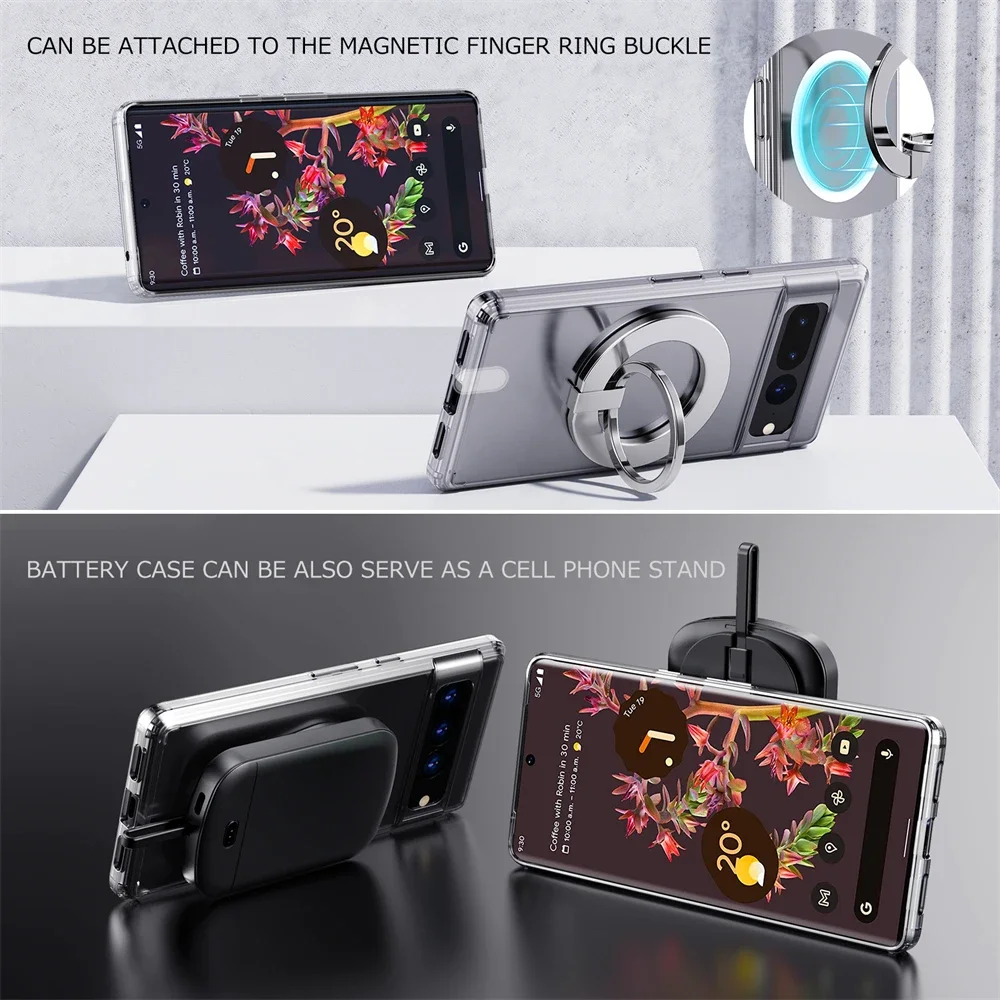 10000mAh Portable Charger Battery Case for Google Pixel 6A