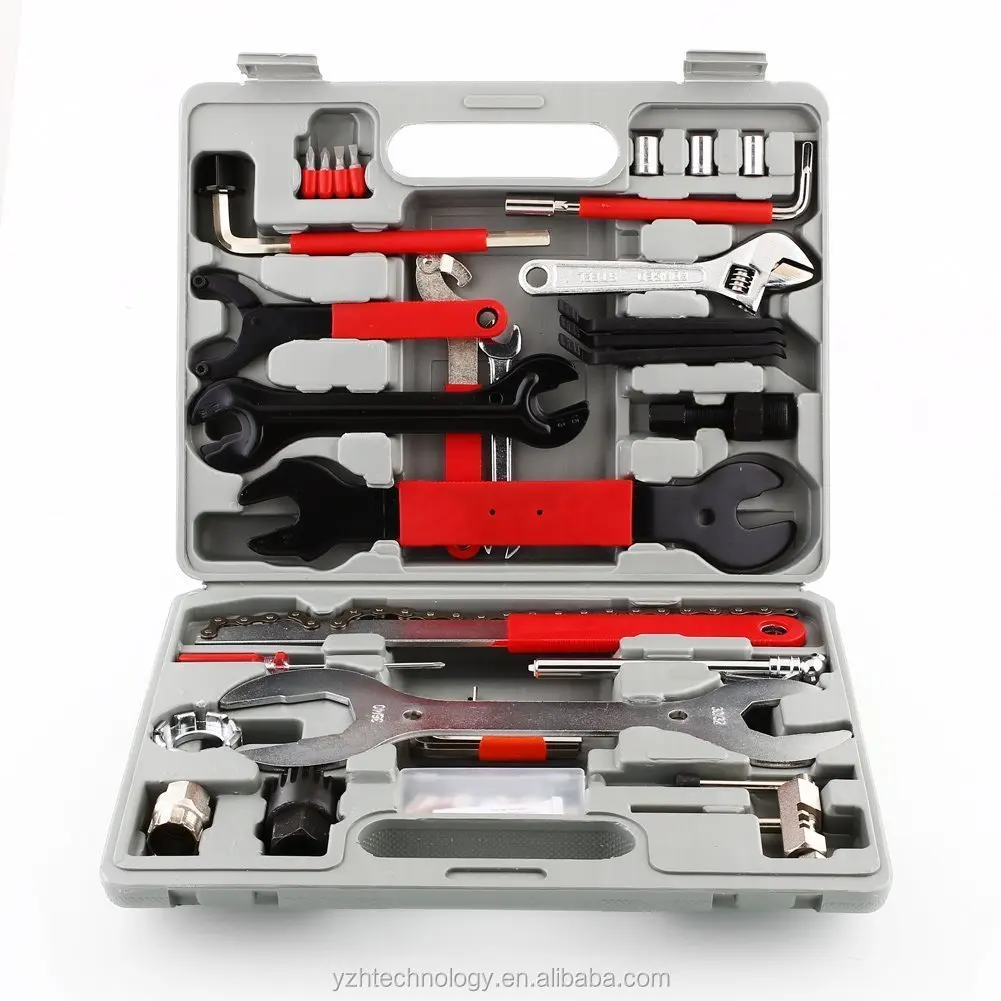 44 Parts Bicycle Repair Kit Super Complete  Repair Tool in Toolbox for Riding Equipments Universal Bicycle Tool Set