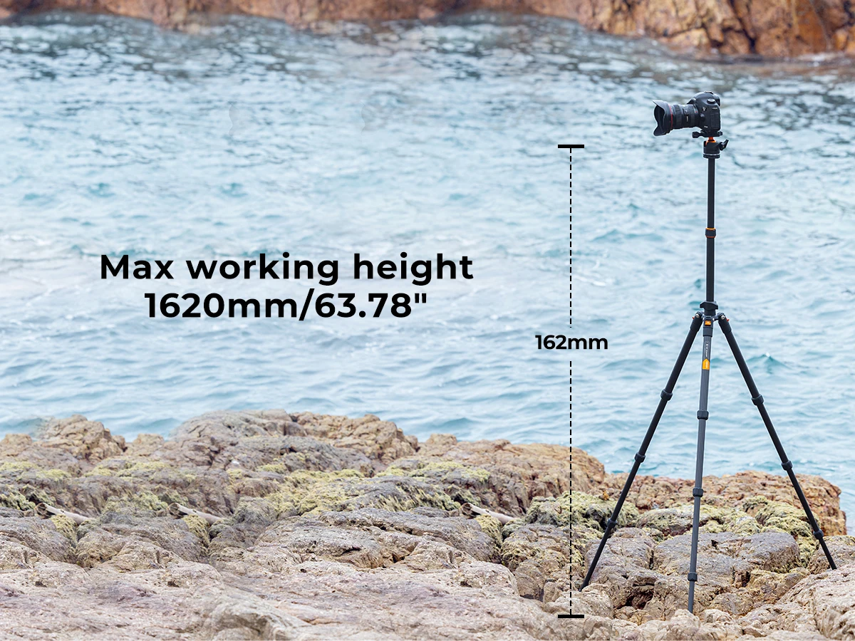 K254c2 Bh 36l Kf09 123 Kandf Concept 64 Inch 163cm Carbon Fiber Camera Tripod Lightweight Travel