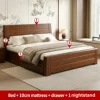 Letto, materasso +10 cm + cassetto + 1 comodino